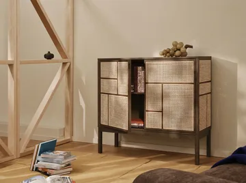 Aparador Air - Roble oscuro, 120x110 cm, con patas - Design House Stockholm