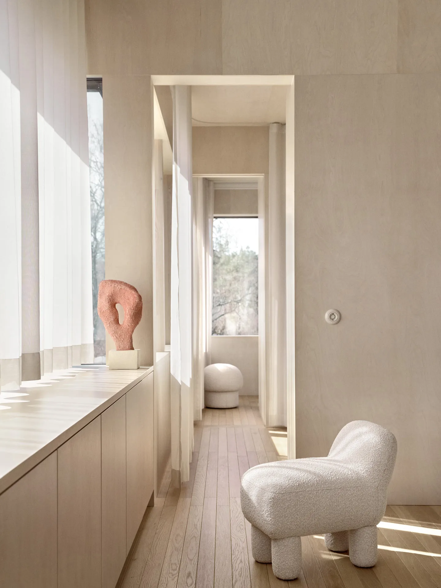 Asiento puff Lulu 36x65 cm, Cream Design House Stockholm