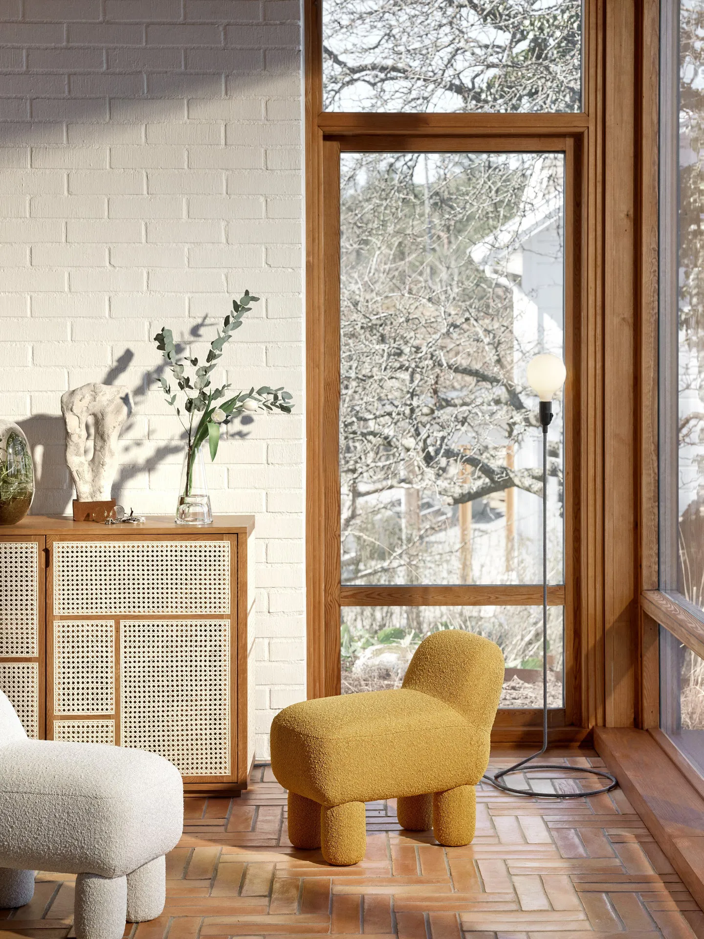 Asiento puff Lulu 36x65 cm, Yellow Design House Stockholm