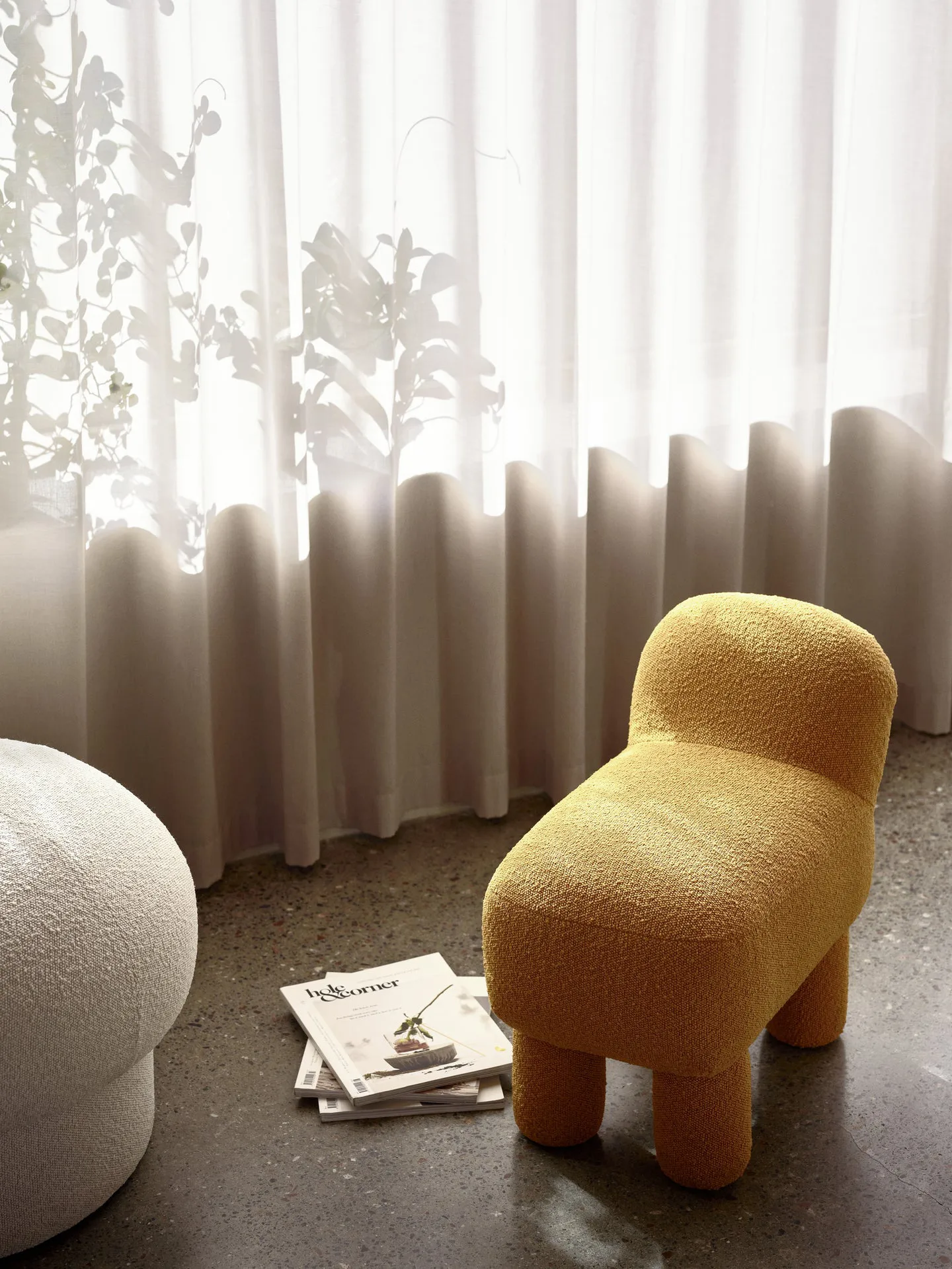 Asiento puff Lulu 36x65 cm, Yellow Design House Stockholm