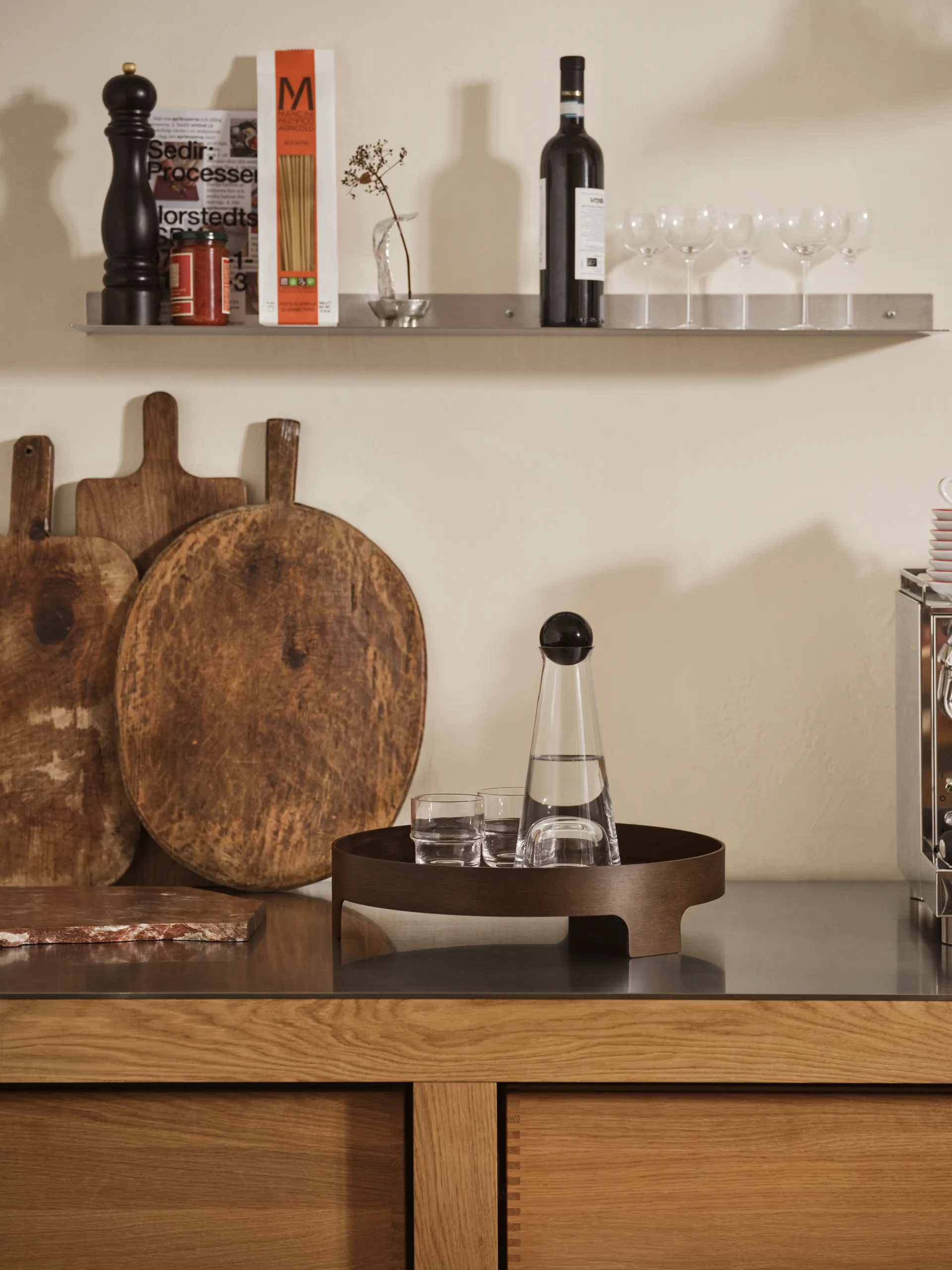 Bandeja Bridge, Roble oscuro, Ø42 cm Design House Stockholm