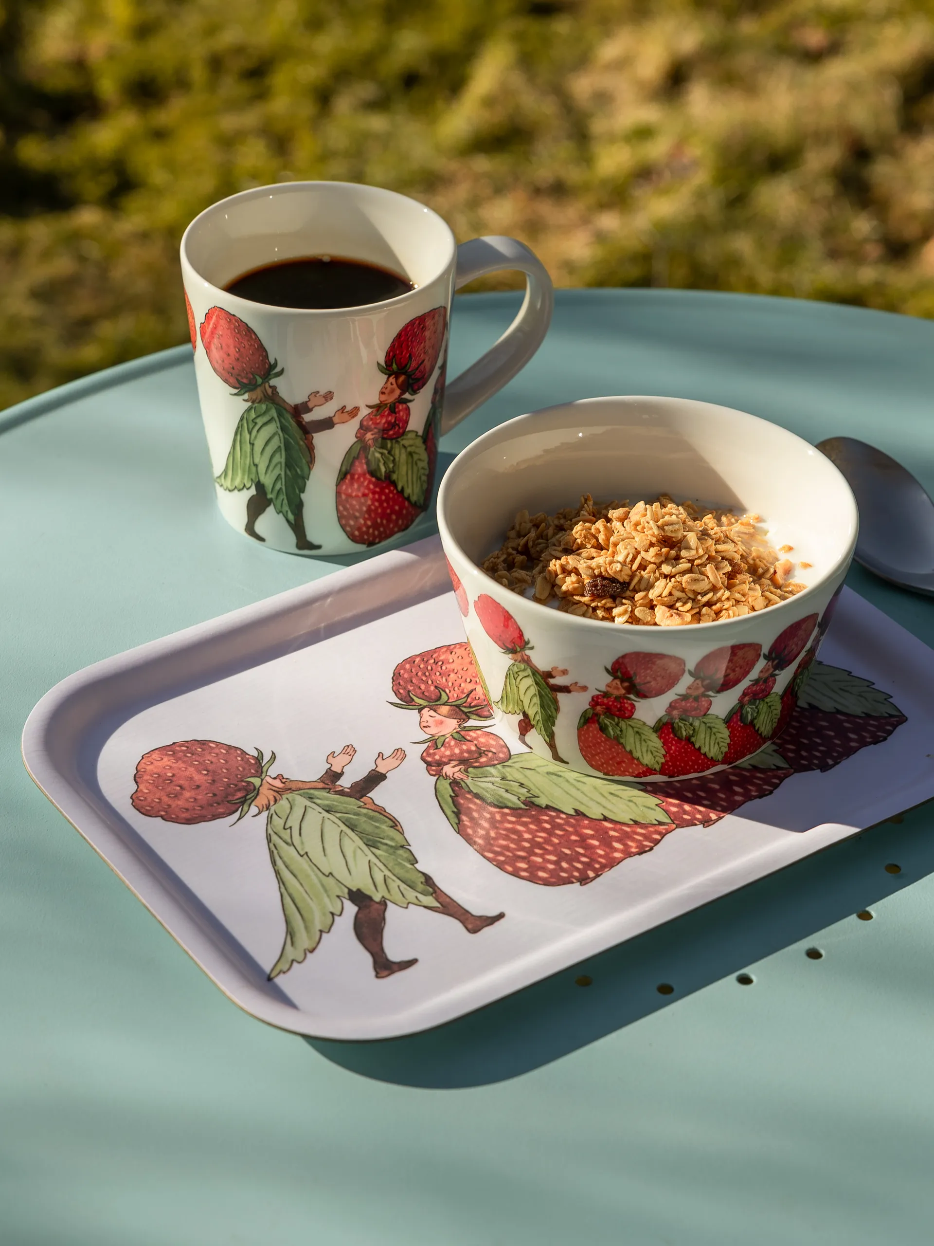 Bandeja The Strawberry Family 20x27 cm, White Design House Stockholm