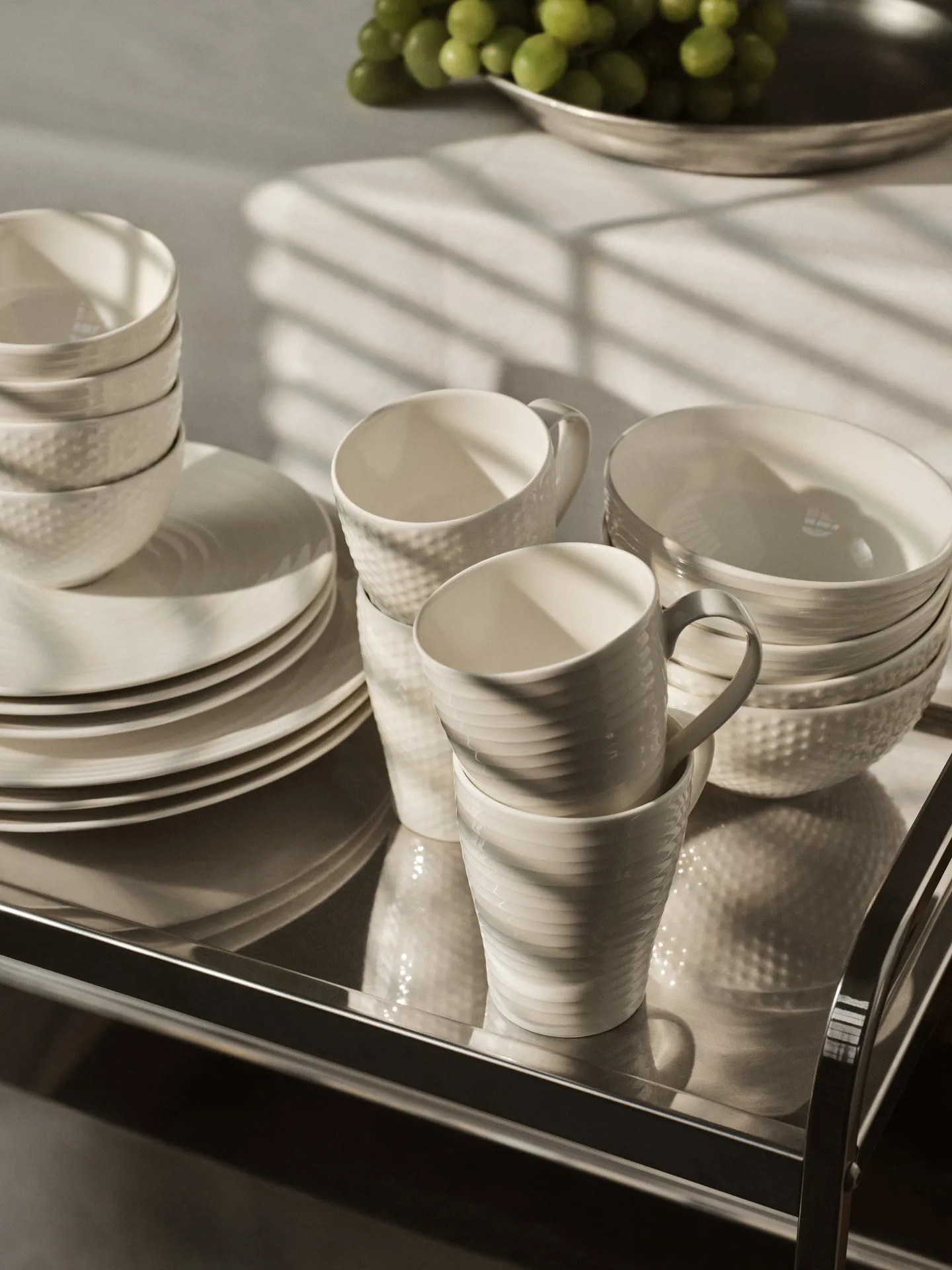 Bol Blond pequeño, blanco, puntos Design House Stockholm