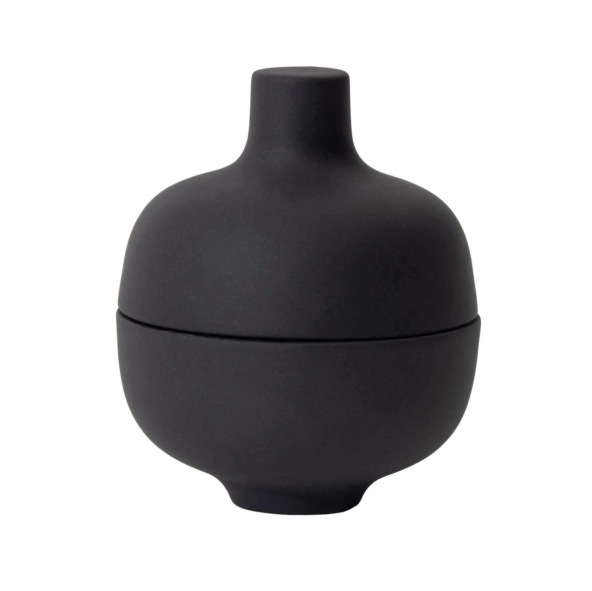 Bol con tapa S Sand Ø8,2 cm, Black clay Design House Stockholm