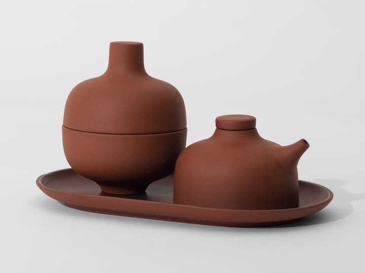 Bol con tapa S Sand Ø8,2 cm - Red clay - Design House Stockholm
