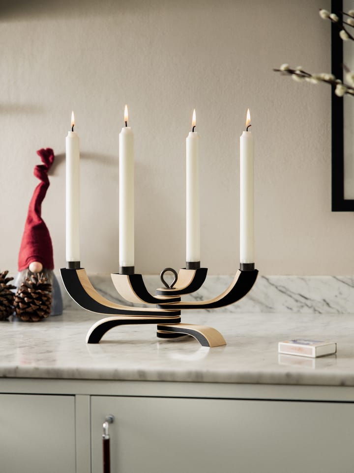 Candelabro Nordic Light, 4 brazos, negro Design House Stockholm