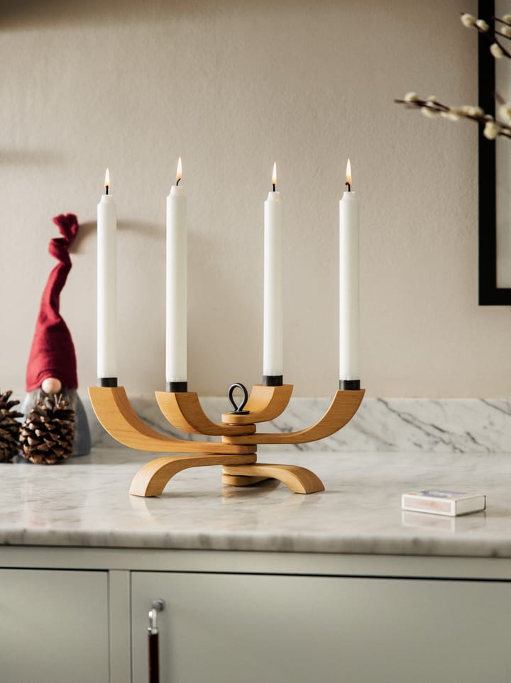 Candelabro Nordic Light, 4 brazos, Roble Design House Stockholm