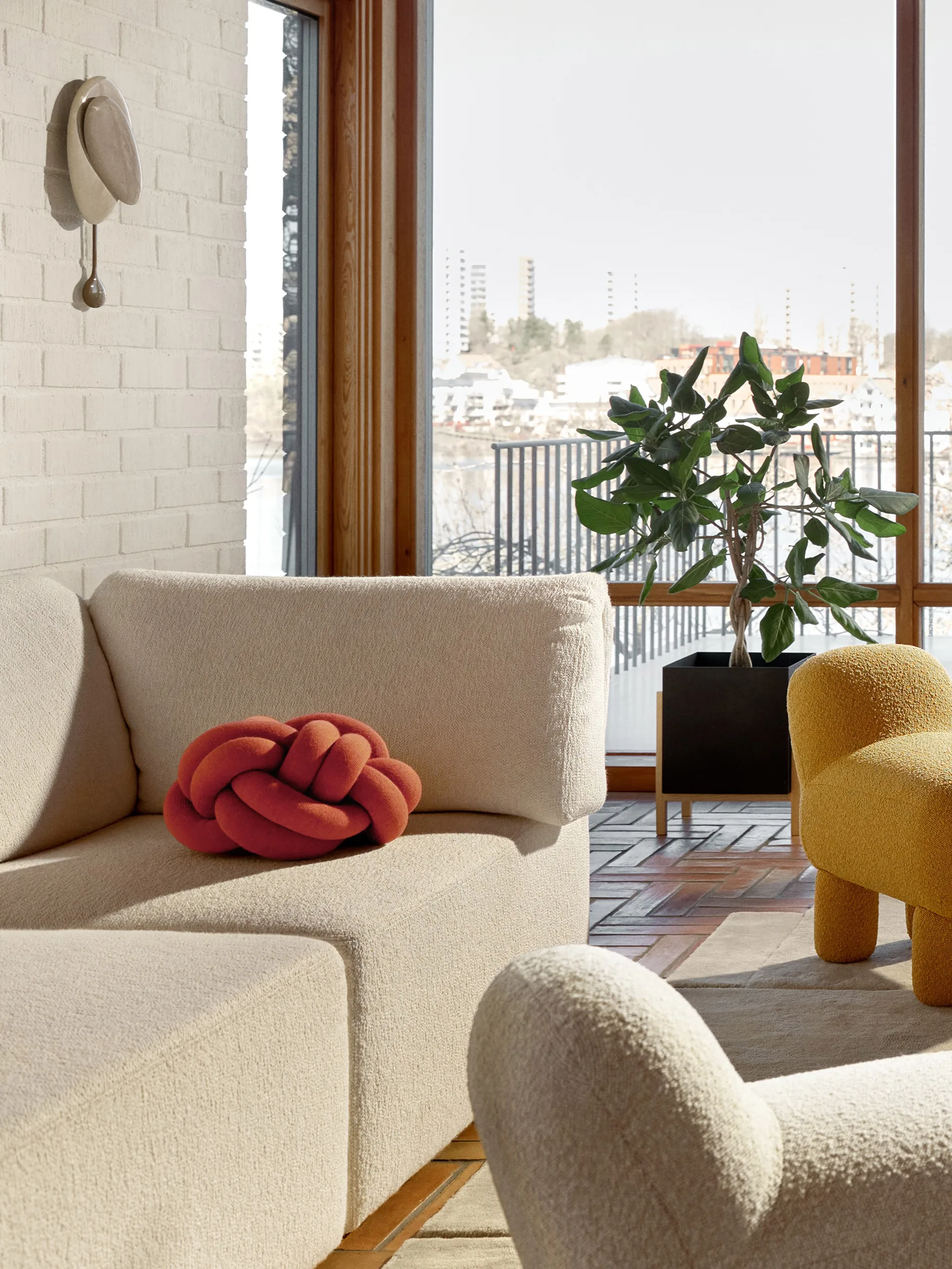 Cojín Knot, Orange red Design House Stockholm