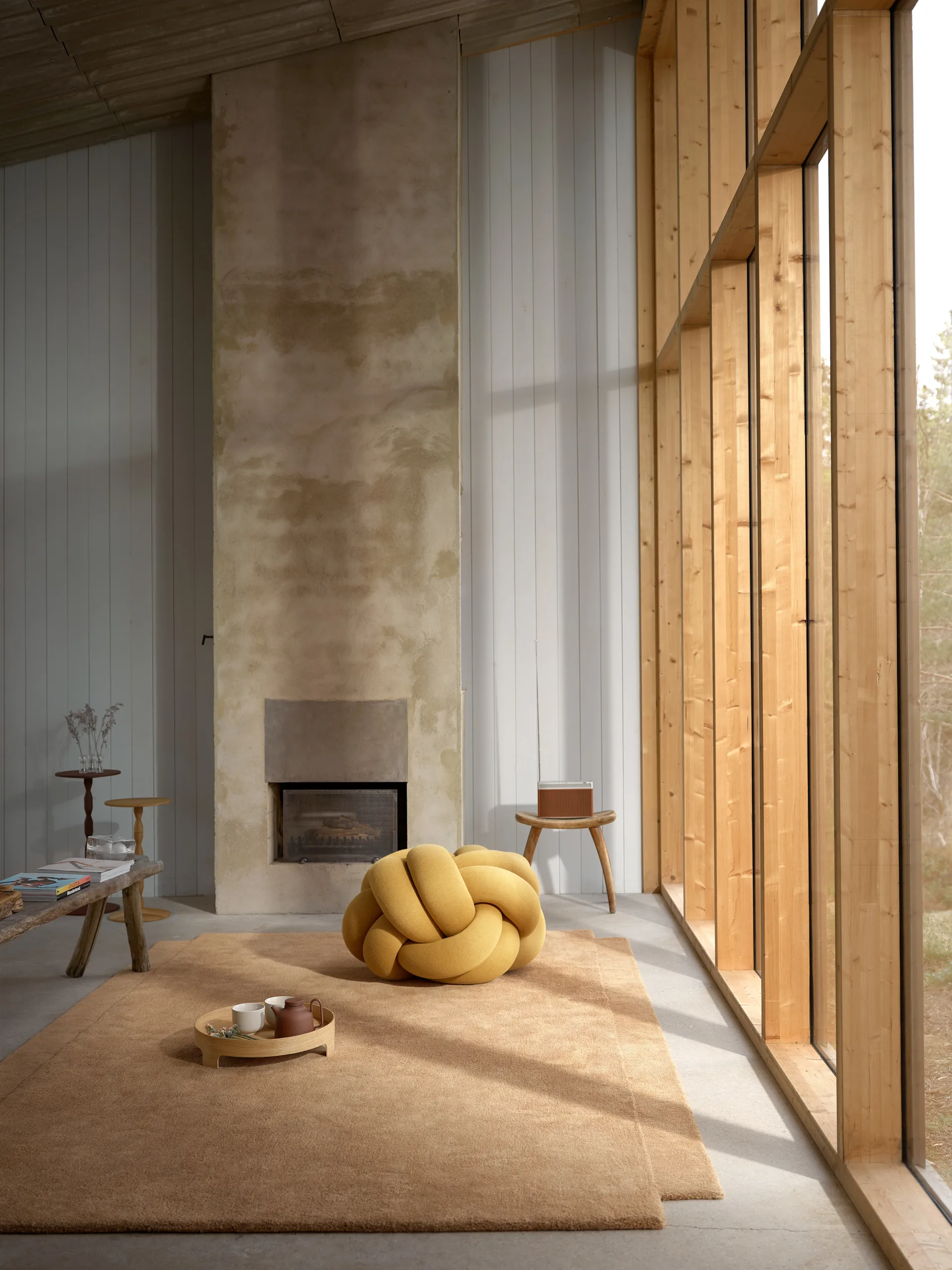 Cojín Knot XL, Yellow Design House Stockholm