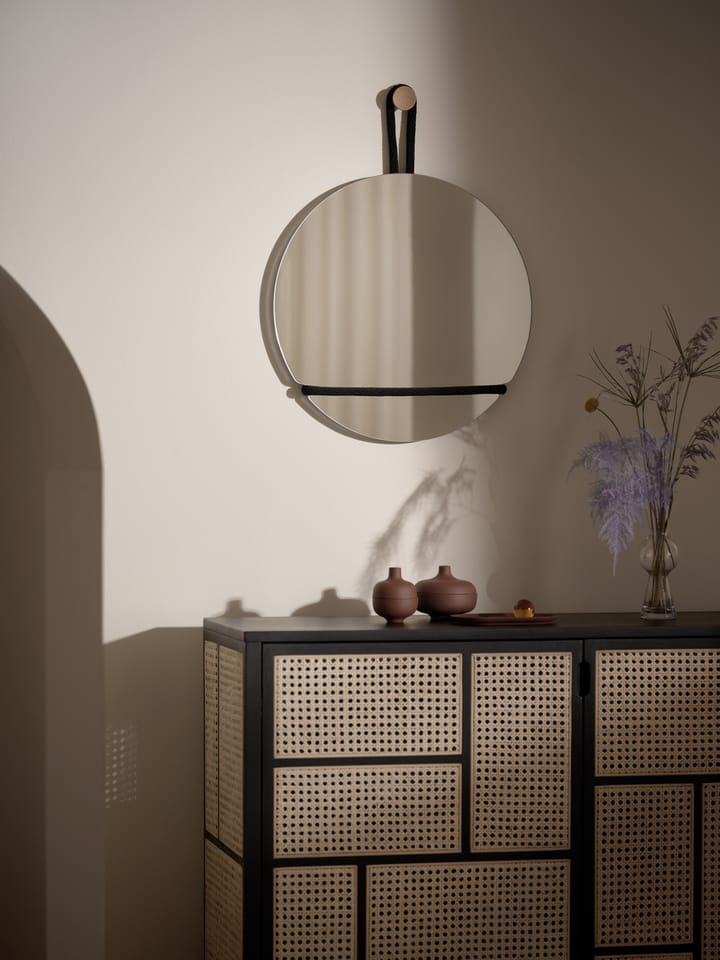 Espejo redondo Lasso, transparente-negro Design House Stockholm
