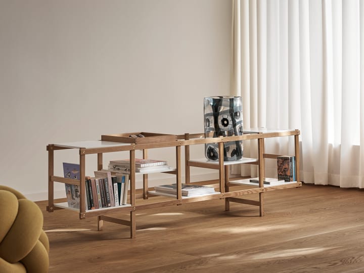 Estantería Frame baja , Roble-blanco Design House Stockholm