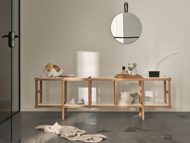 Estantería Frame baja , Roble-blanco Design House Stockholm