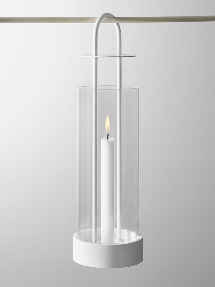 Farol para velas Lotus Hurricane, blanco Design House Stockholm