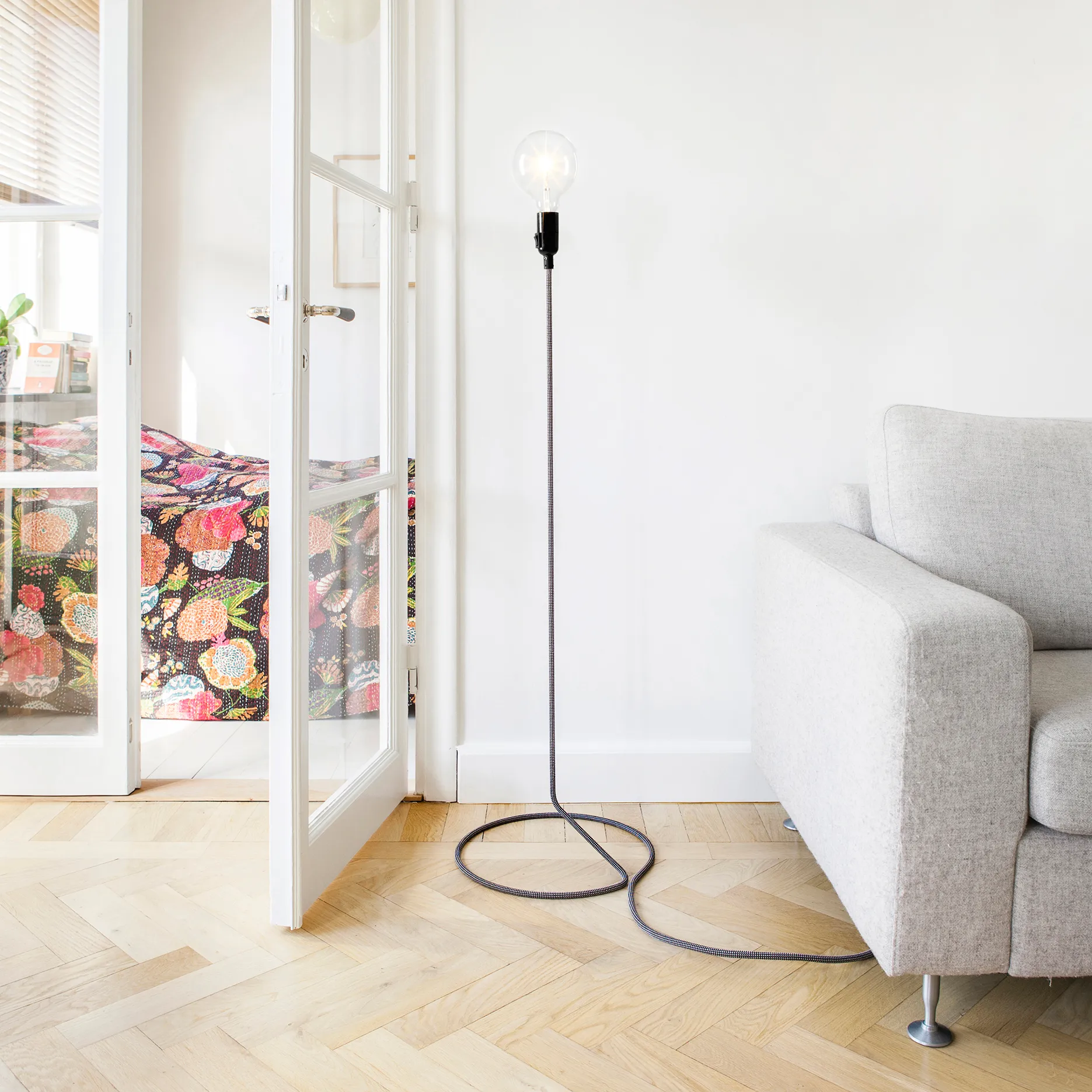 Lámpara Cord lamp, negro-blanco Design House Stockholm