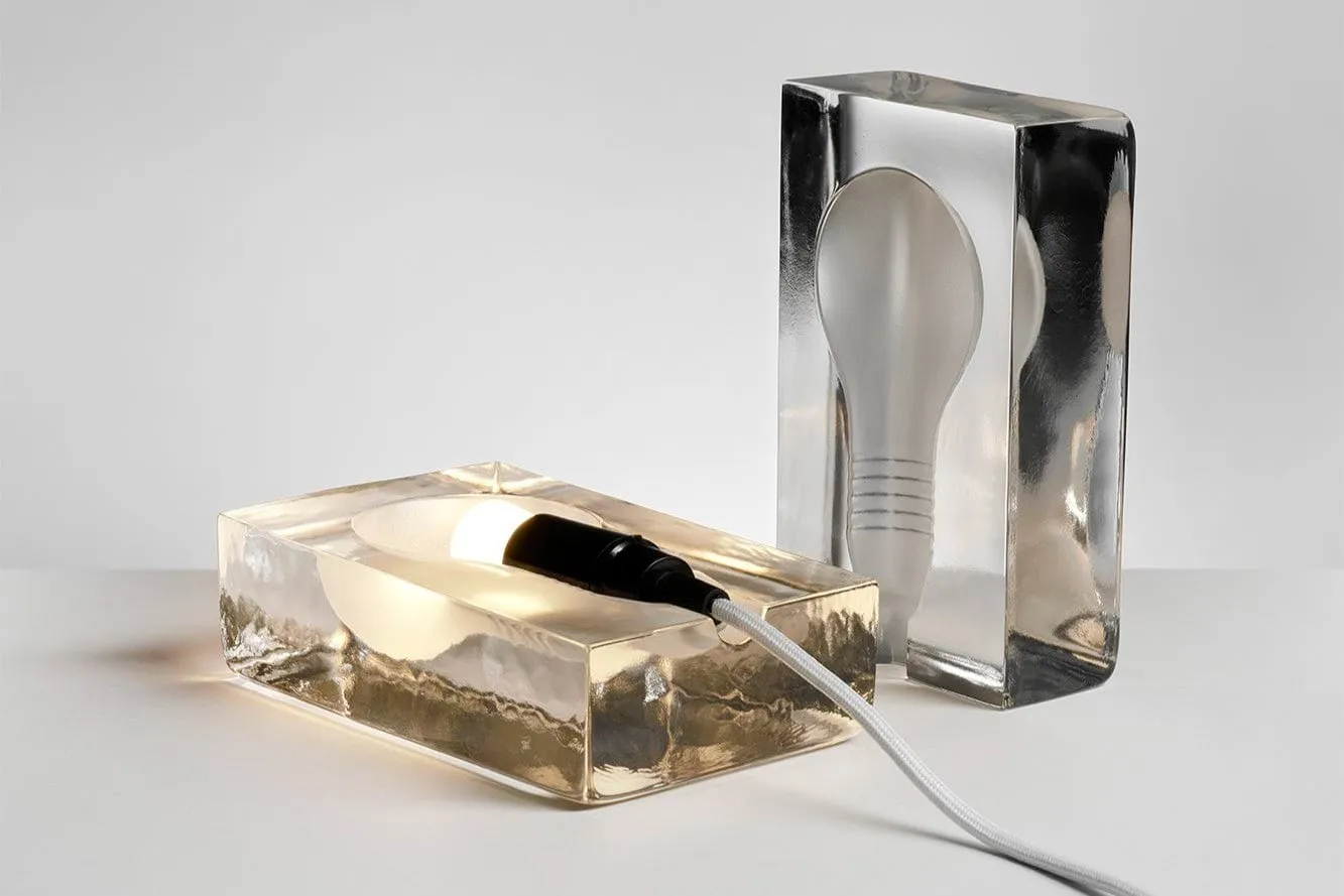 Lámpara de mesa Block Lamp Mini, Transparente, 12x8x7,5 cm Design House Stockholm