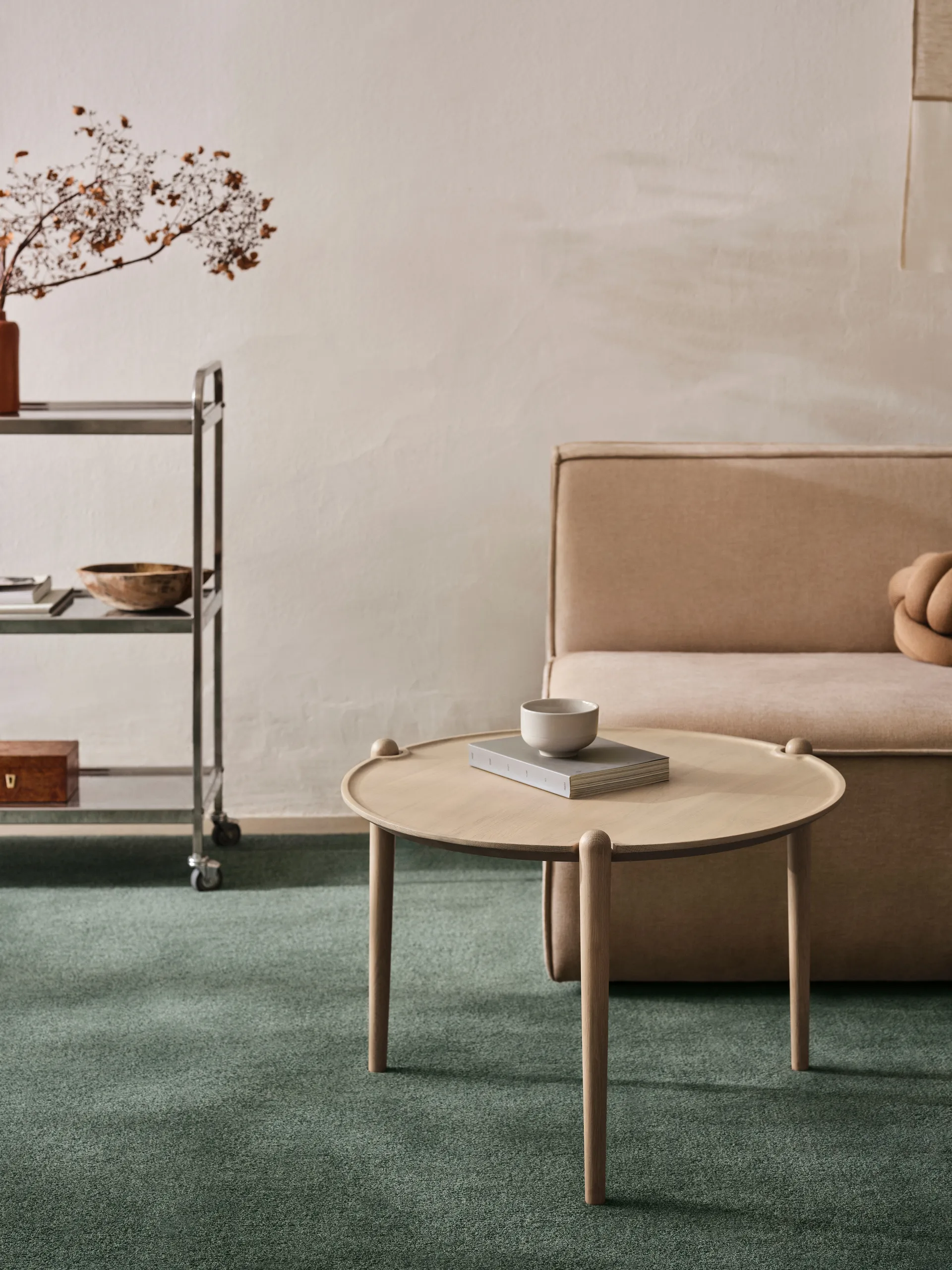 Mesa auxiliar alta Aria 46 cm, Light oak Design House Stockholm