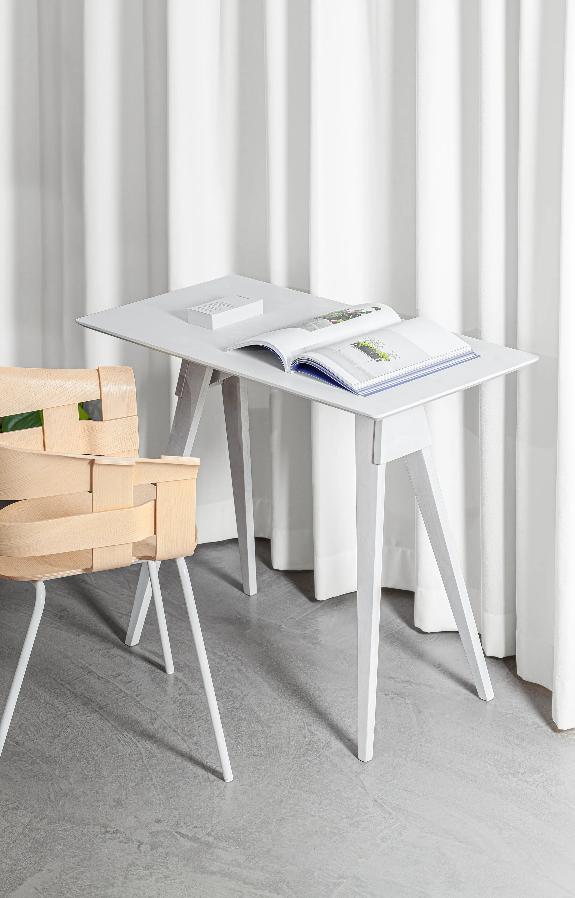 Mesa auxiliar Arco L, Blanco Design House Stockholm