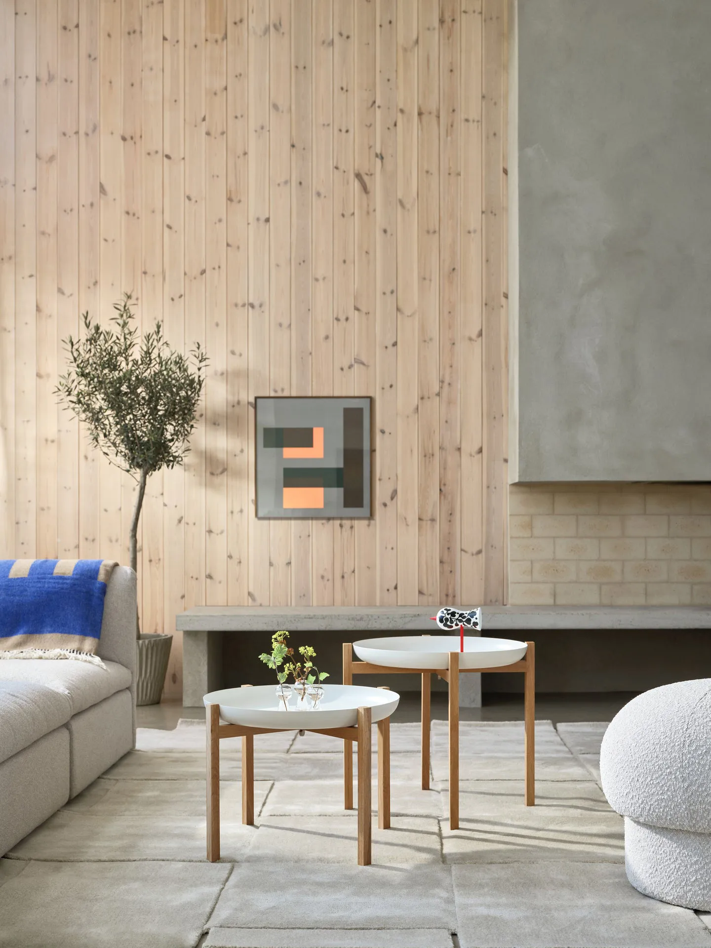 Mesa auxiliar Tablo Table Set, High white Design House Stockholm