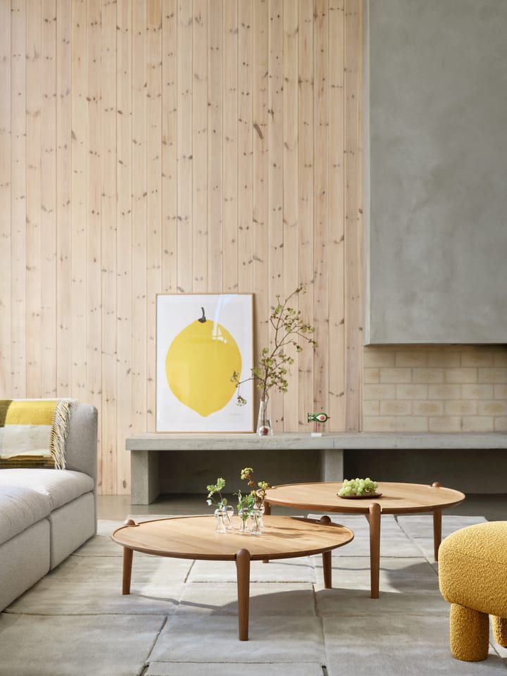 Mesa de centro Aria Ø90 cm, Roble 30 cm Design House Stockholm