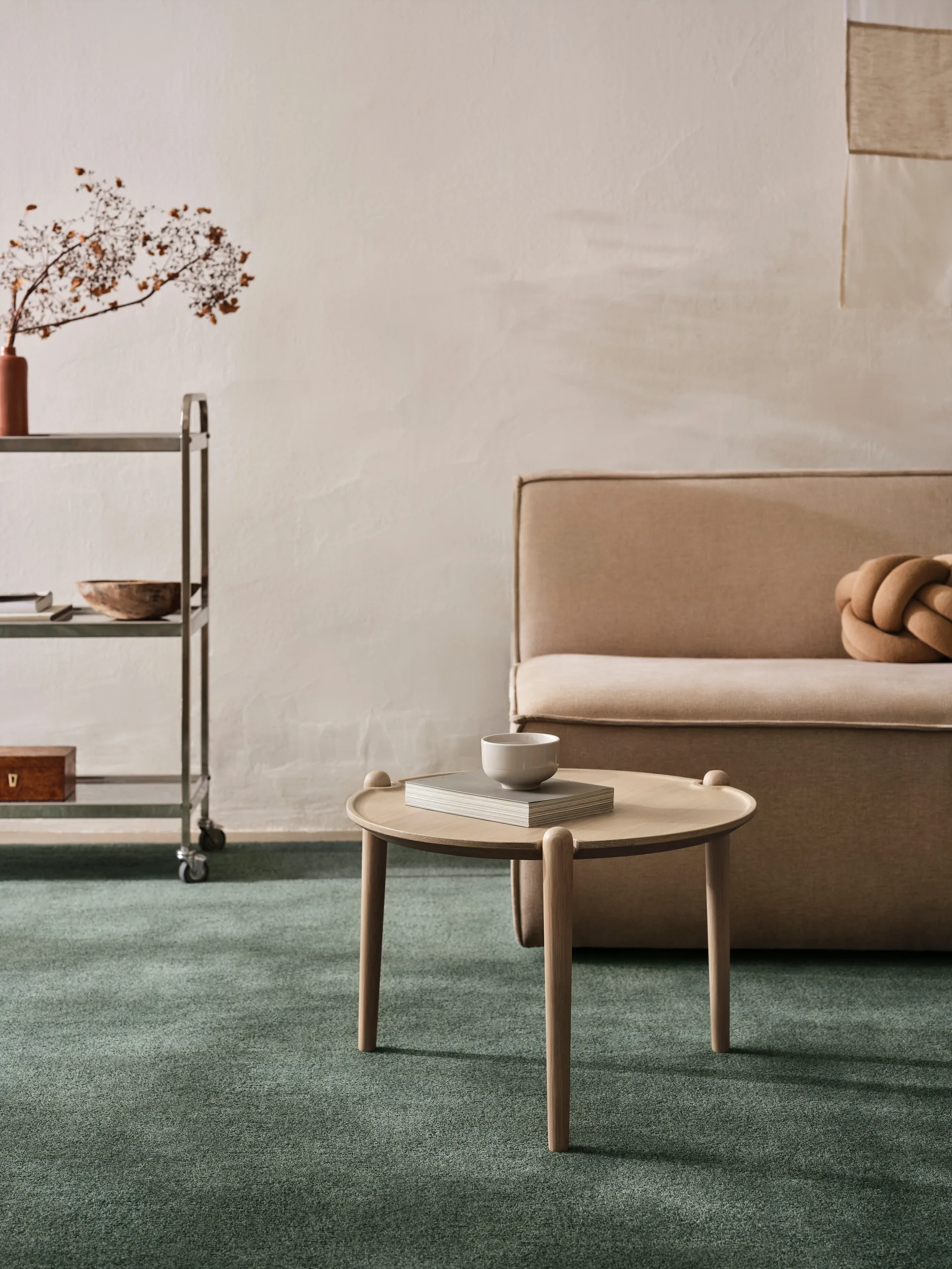 Mesa de centro Aria, Light oak, Ø50x37 cm Design House Stockholm