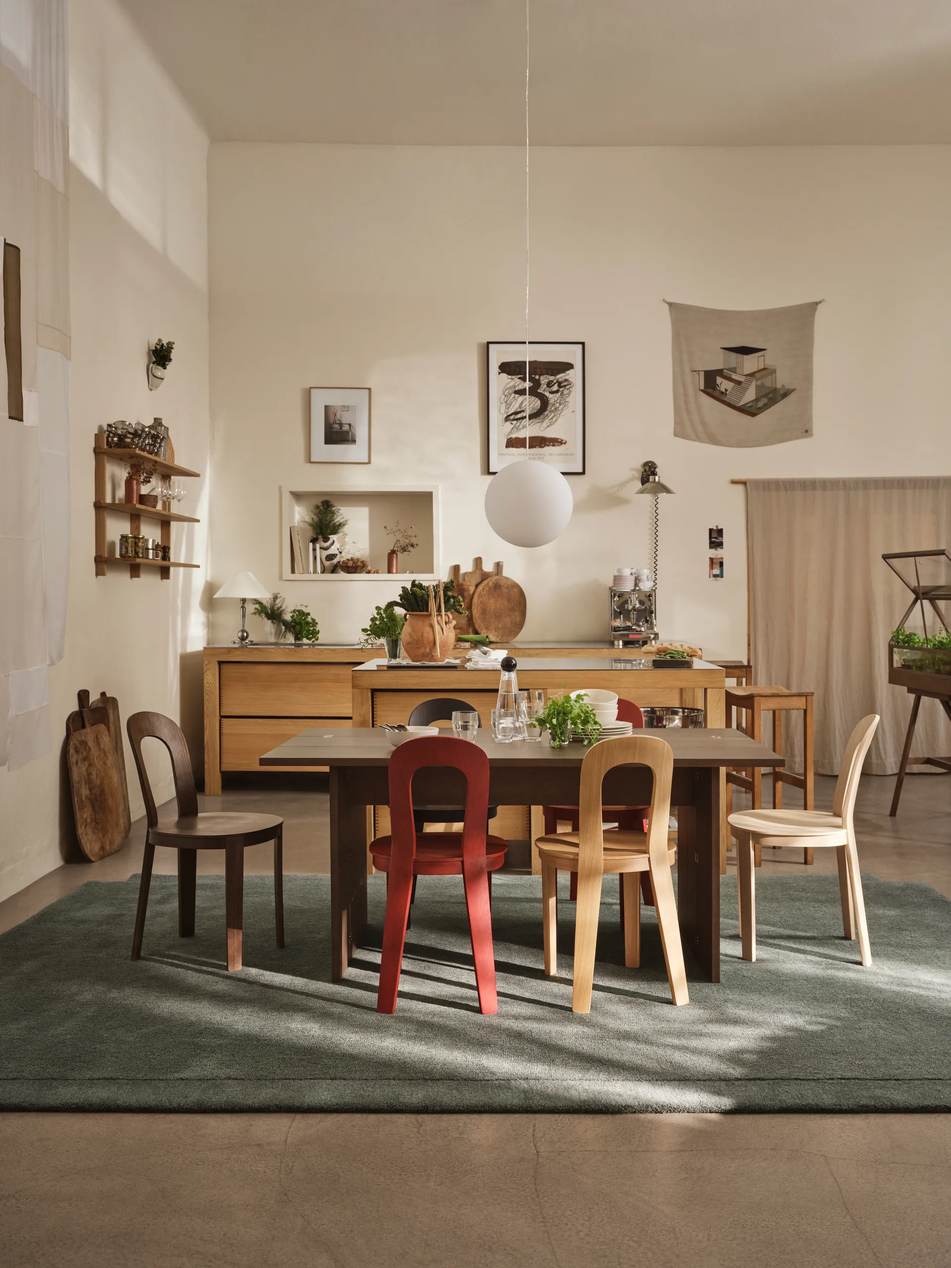 Mesa Flip, Roble oscuro, 160 cm Design House Stockholm