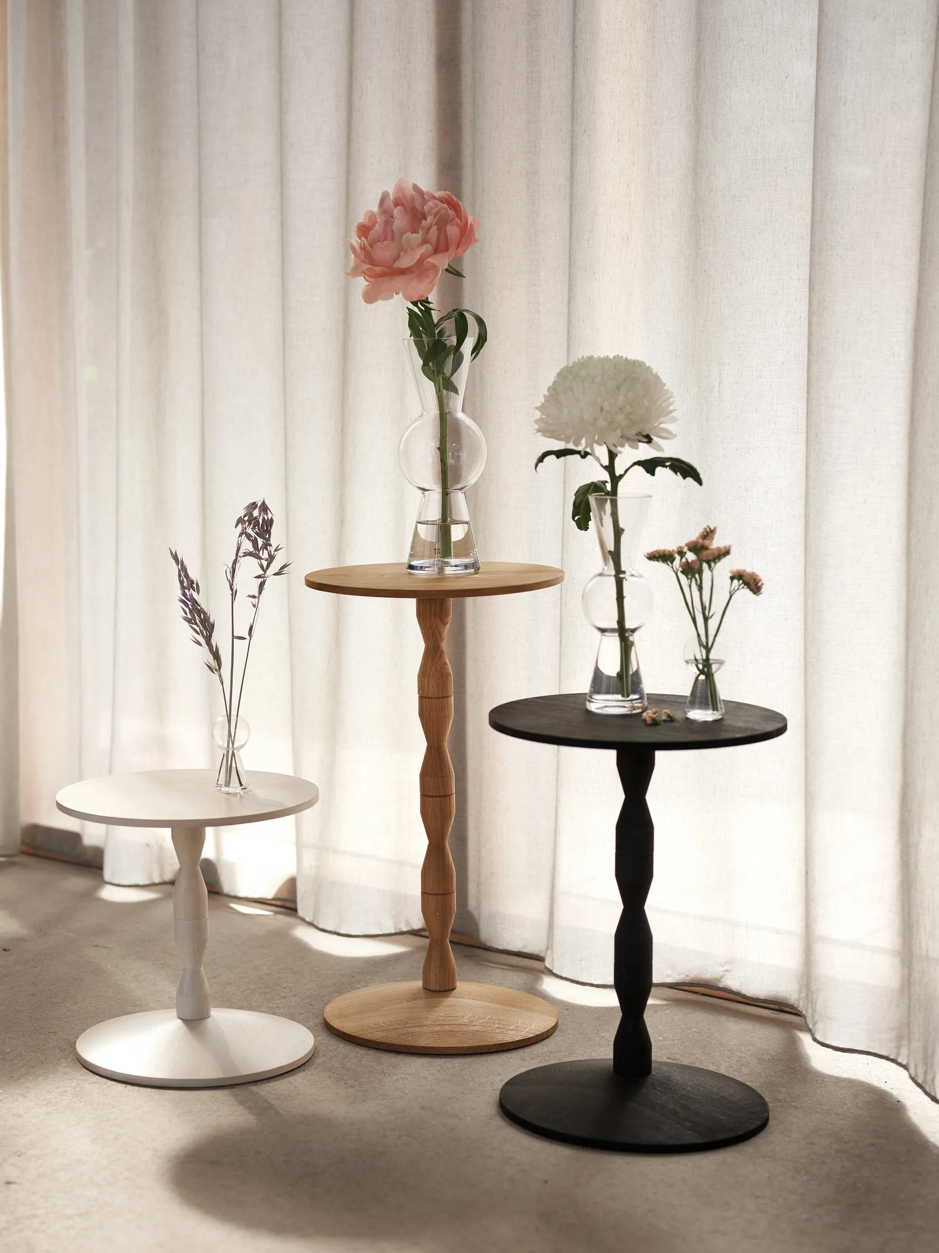 Mesa Pedestal Ø31x67,5 cm, Black Design House Stockholm
