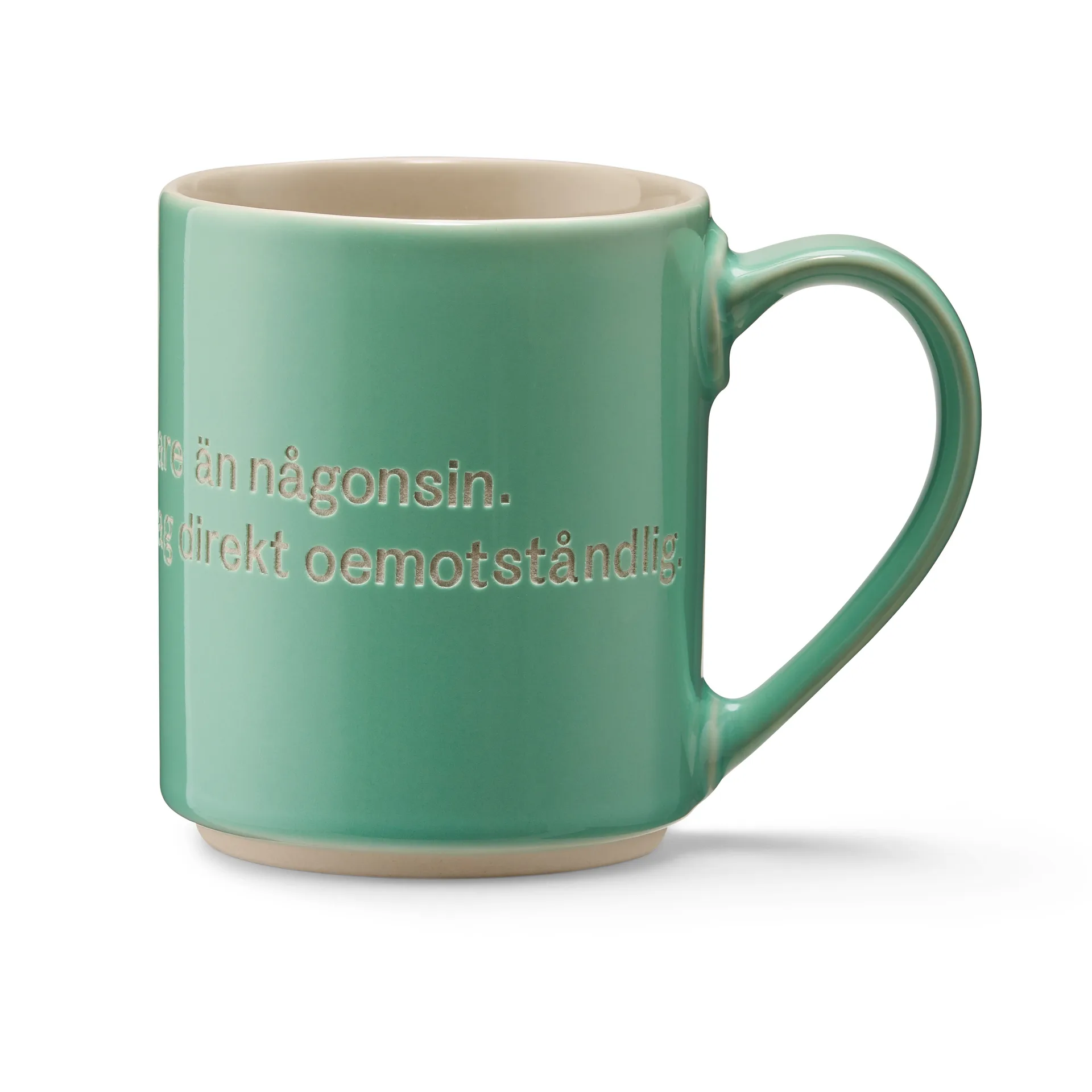 Mug Astrid Lindgren, I am frecklier…, verde-sueco Design House Stockholm