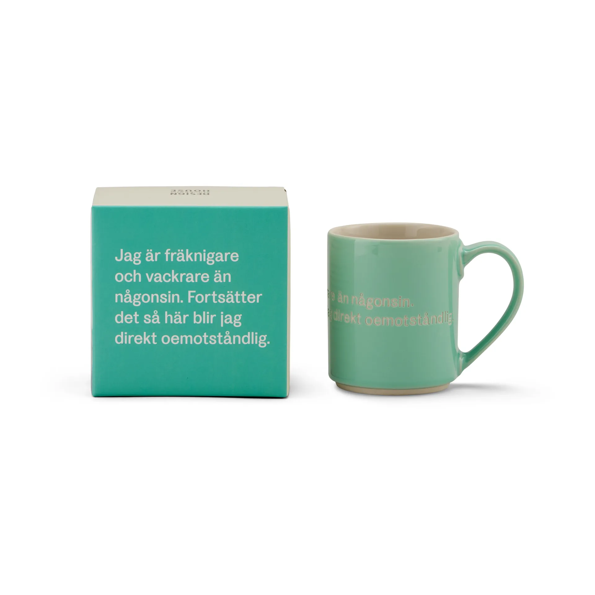 Mug Astrid Lindgren, I am frecklier…, verde-sueco Design House Stockholm