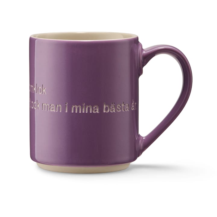 Mug Astrid Lindgren, I am handsome - morado-sueco - Design House Stockholm