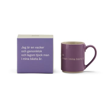 Mug Astrid Lindgren, I am handsome - morado-sueco - Design House Stockholm