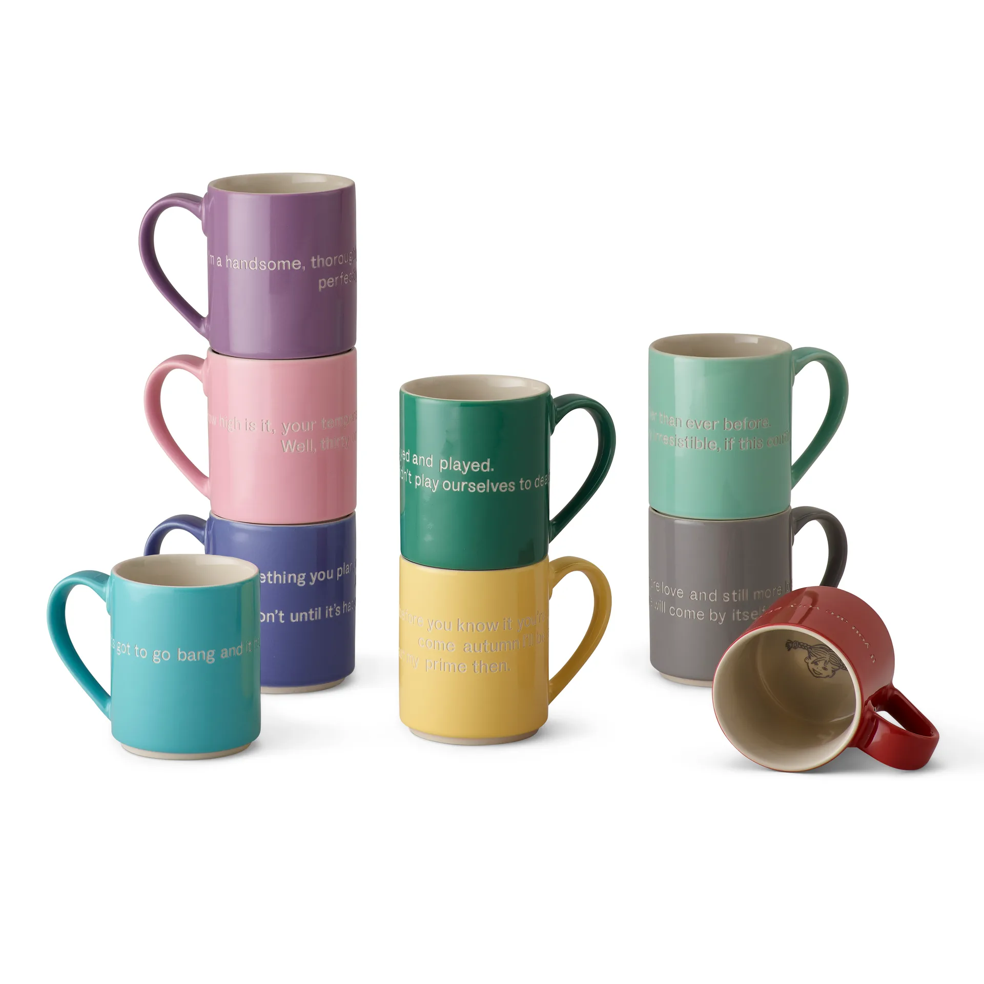 Mug Astrid Lindgren, If you are very strong, rojo-inglés Design House Stockholm
