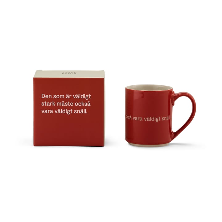 Mug Astrid Lindgren, If you are very strong, rojo-sueco Design House Stockholm