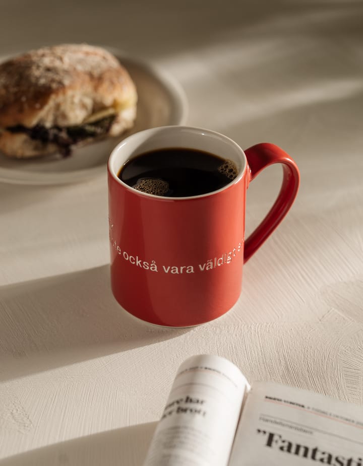 Mug Astrid Lindgren, If you are very strong, rojo-sueco Design House Stockholm