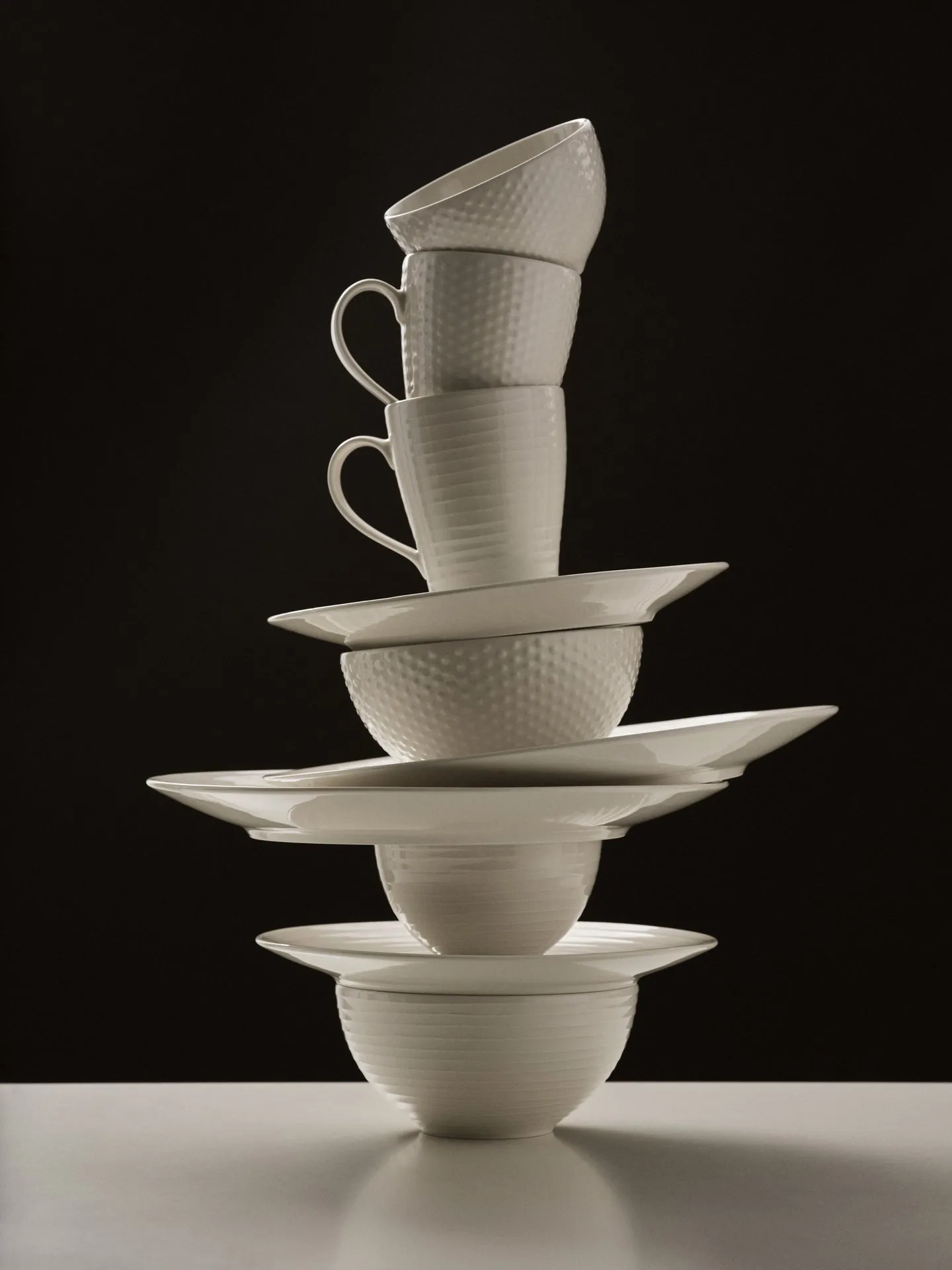 Plato Blond 28 cm, blanco, rayas Design House Stockholm