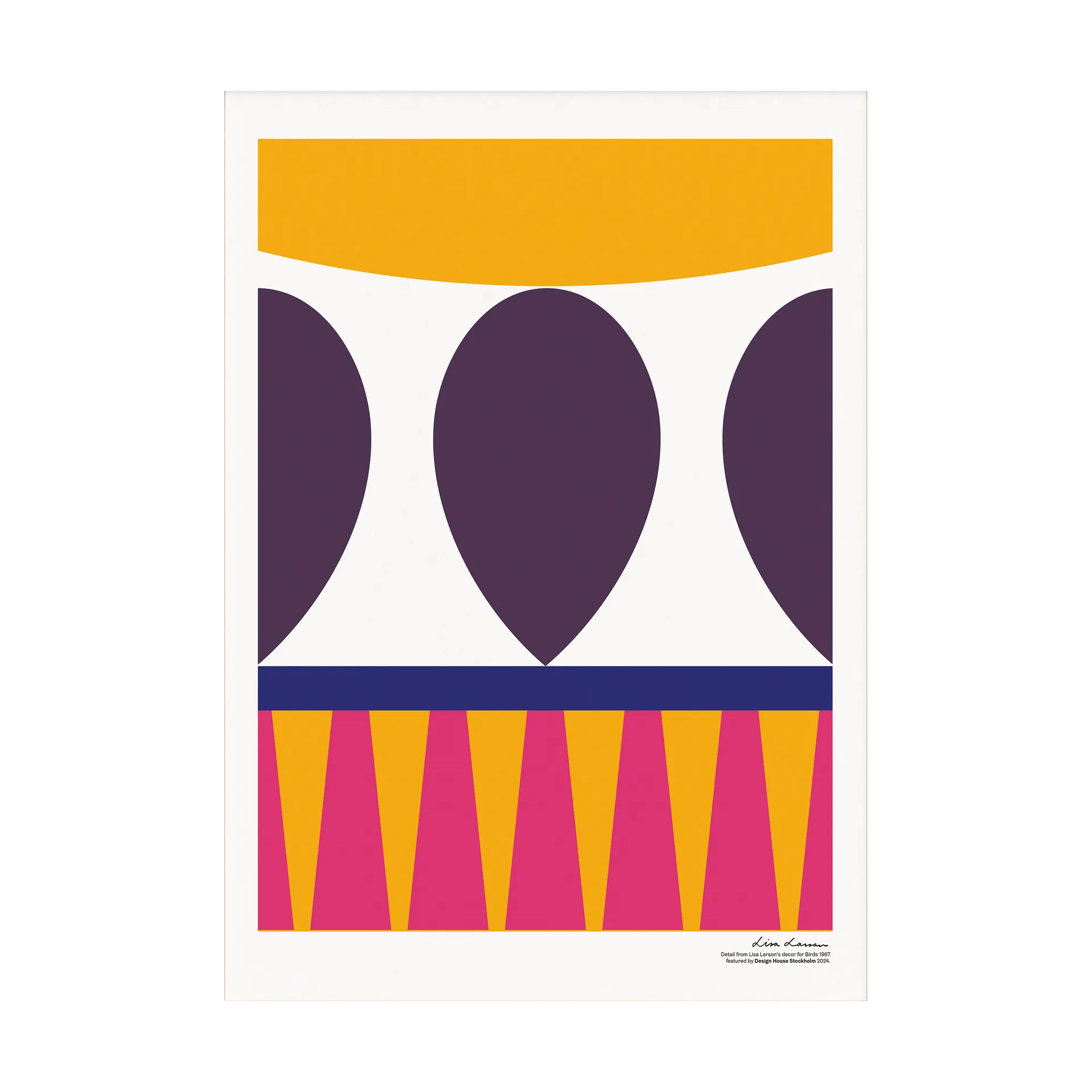 Póster Birds 1967, 50x70 cm, N.º 1 Design House Stockholm
