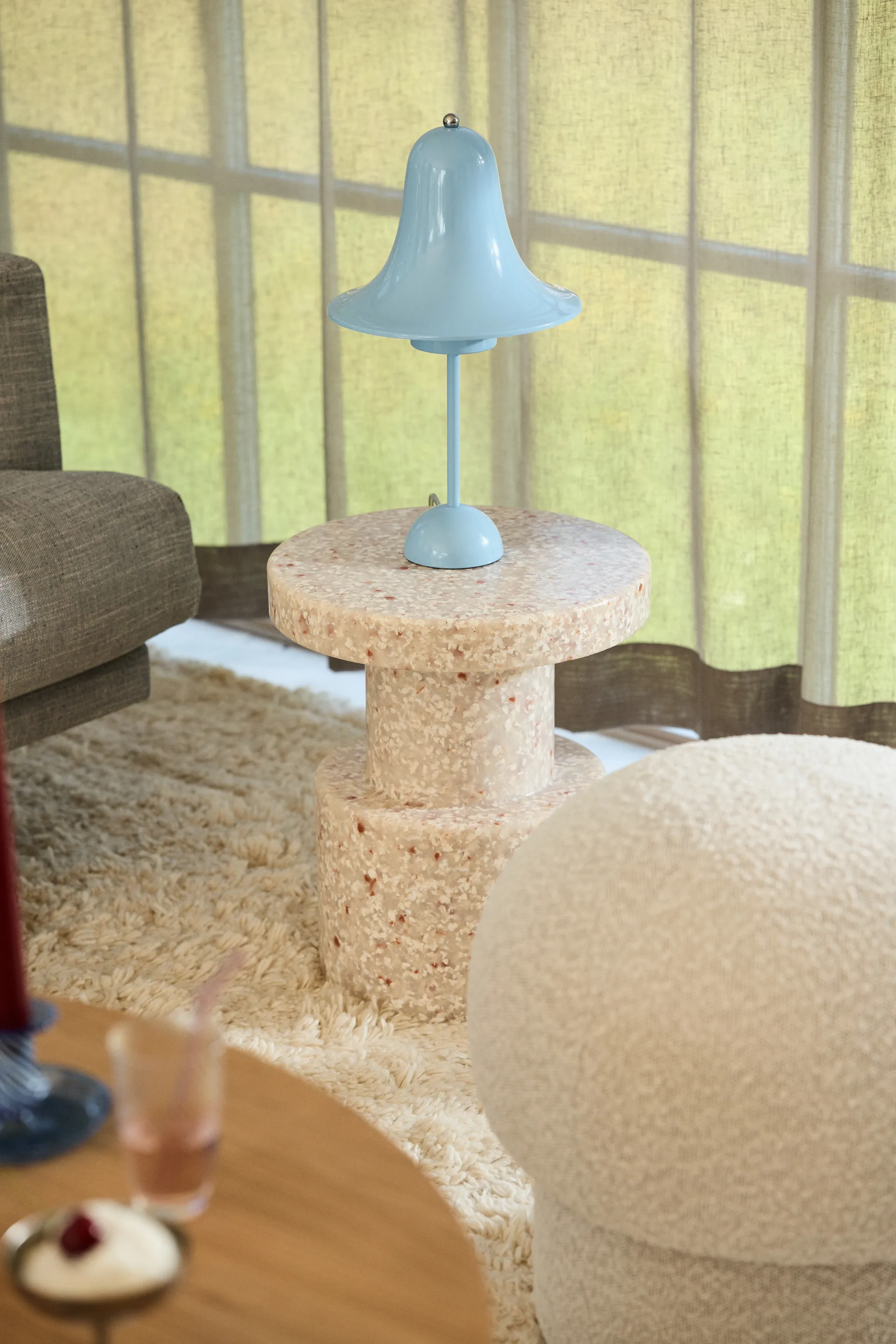 Pufe Uno Ø50 cm, Cream Design House Stockholm