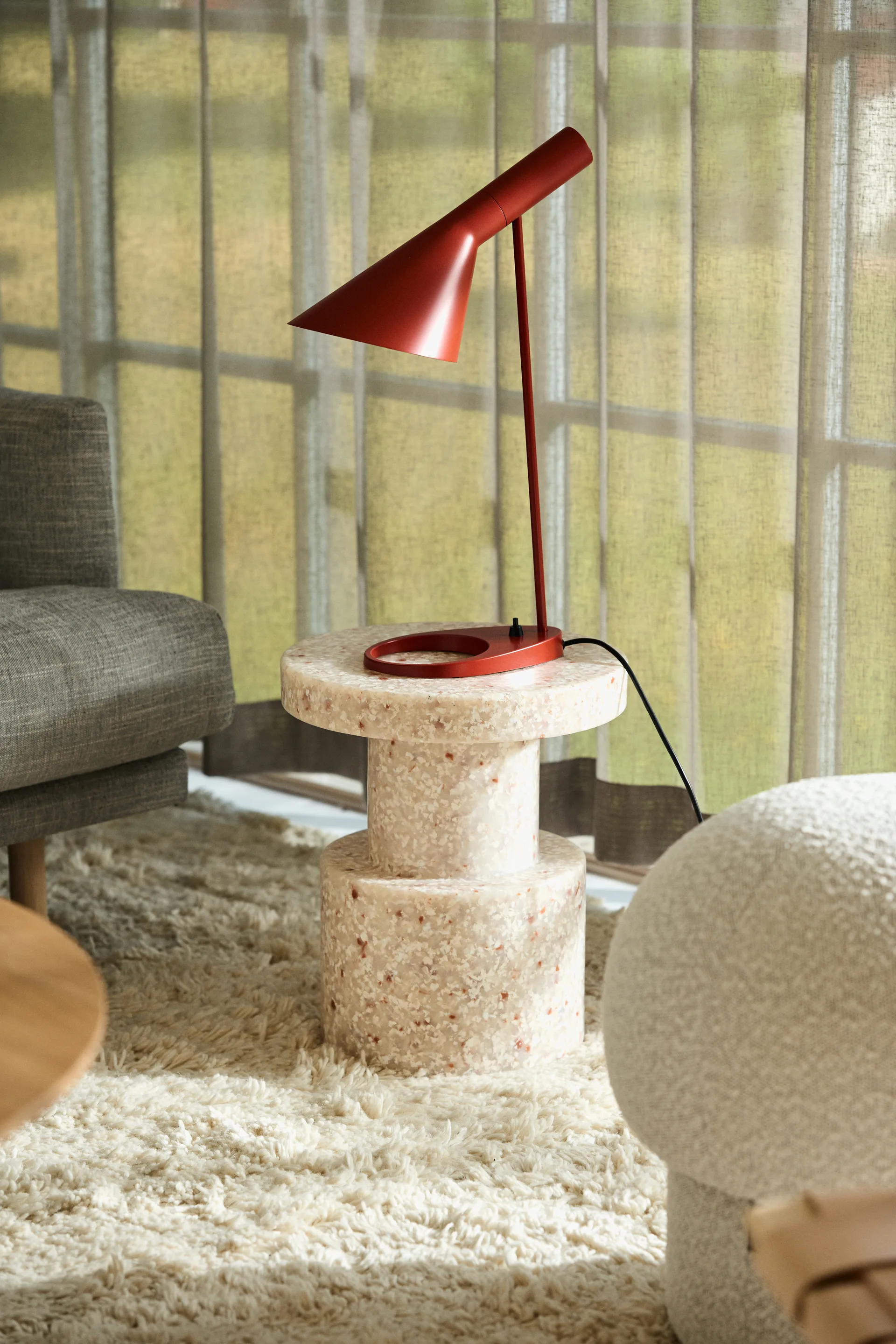 Pufe Uno Ø50 cm, Cream Design House Stockholm