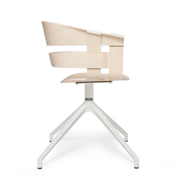 Silla de oficina Wick Chair - patas de metal de fresno- blancas - Design House Stockholm