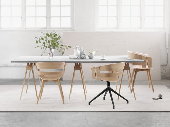 Silla de oficina Wick Chair, roble-patas de metal Design House Stockholm