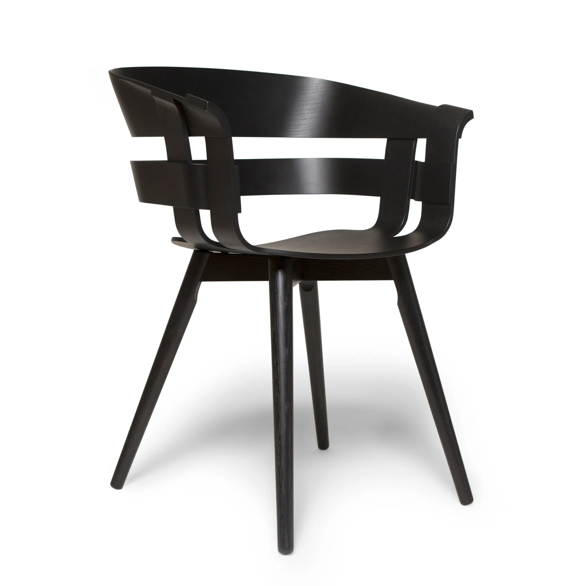 Silla Wick Chair, negro-patas de fresno negras Design House Stockholm