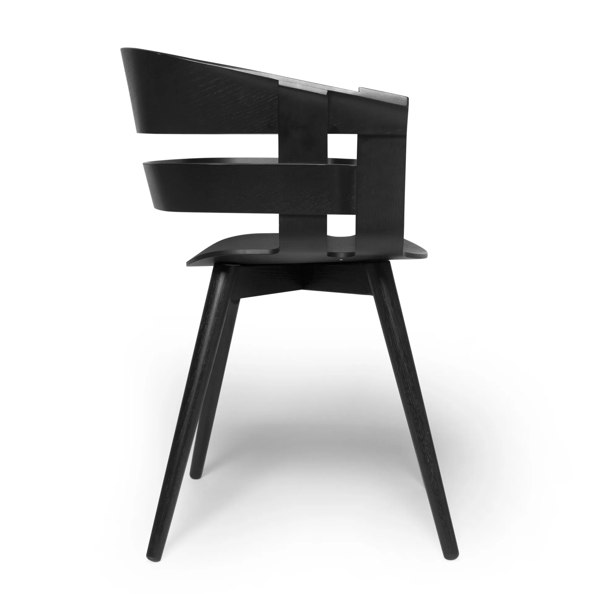 Silla Wick Chair, negro-patas de fresno negras Design House Stockholm