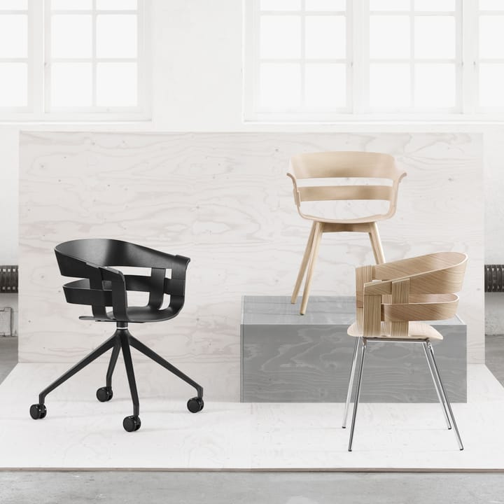 Silla Wick Chair - roble-patas cromadas - Design House Stockholm