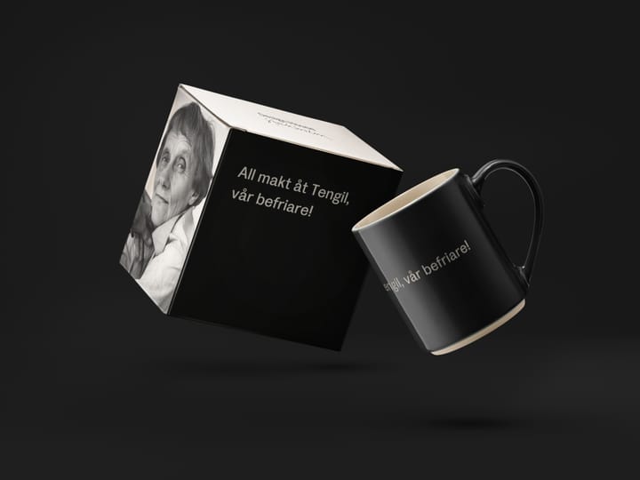 Taza Astrid Lindgren, all makt åt Tengil, texto en sueco Design House Stockholm