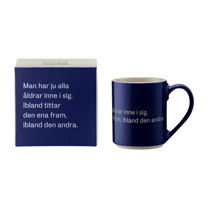 Taza Astrid Lindgren, man har ju alla åldrar, Texto sueco Design House Stockholm