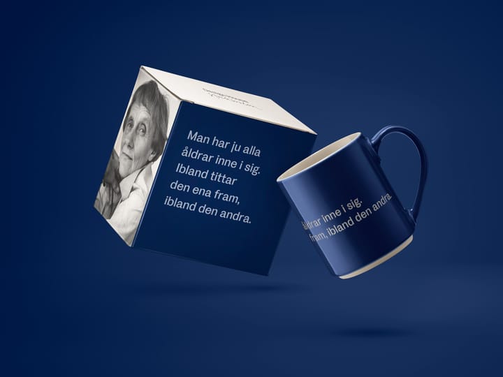 Taza Astrid Lindgren, man har ju alla åldrar, Texto sueco Design House Stockholm