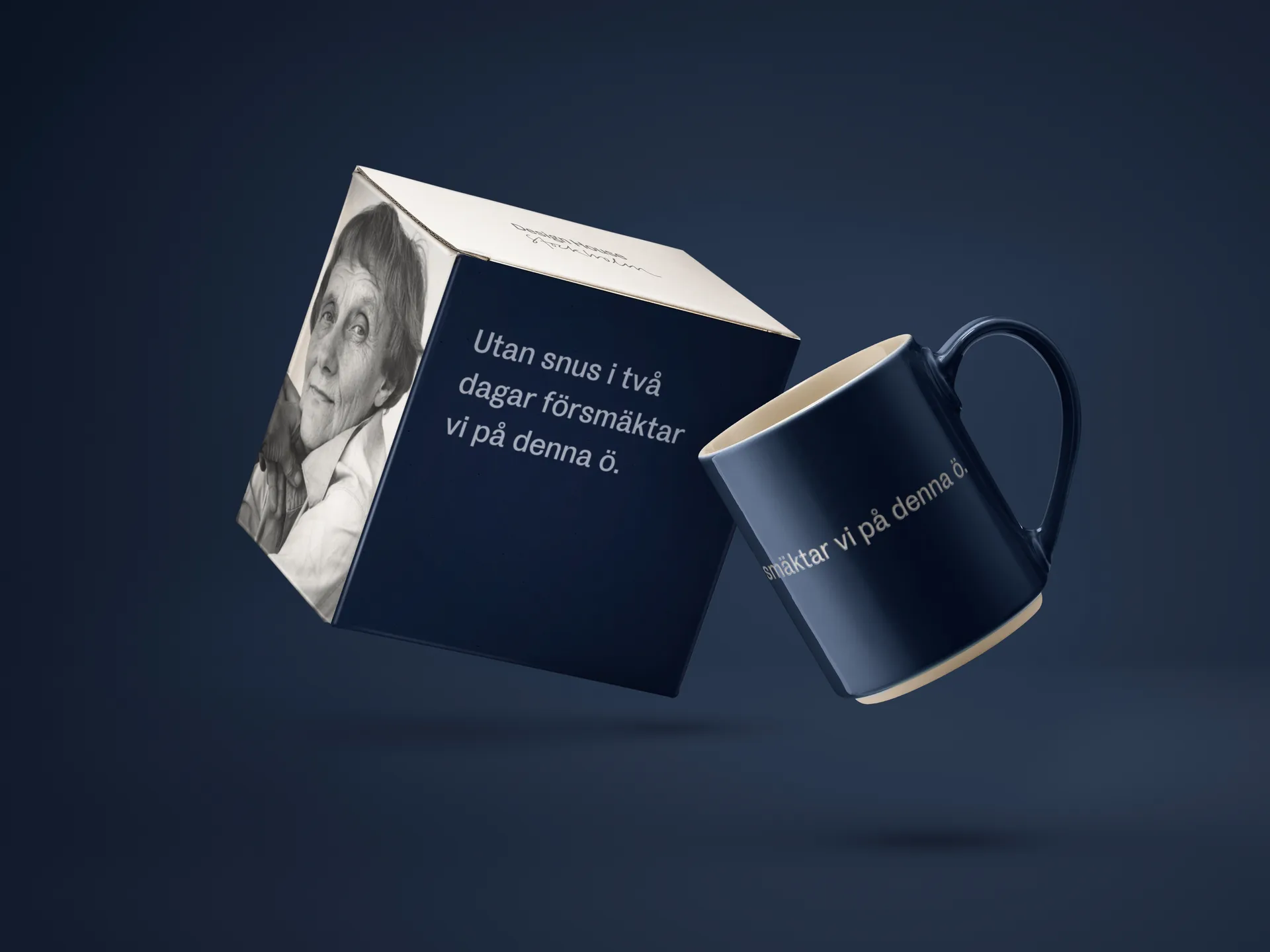 Taza Astrid Lindgren, utan snus, texto en sueco Design House Stockholm
