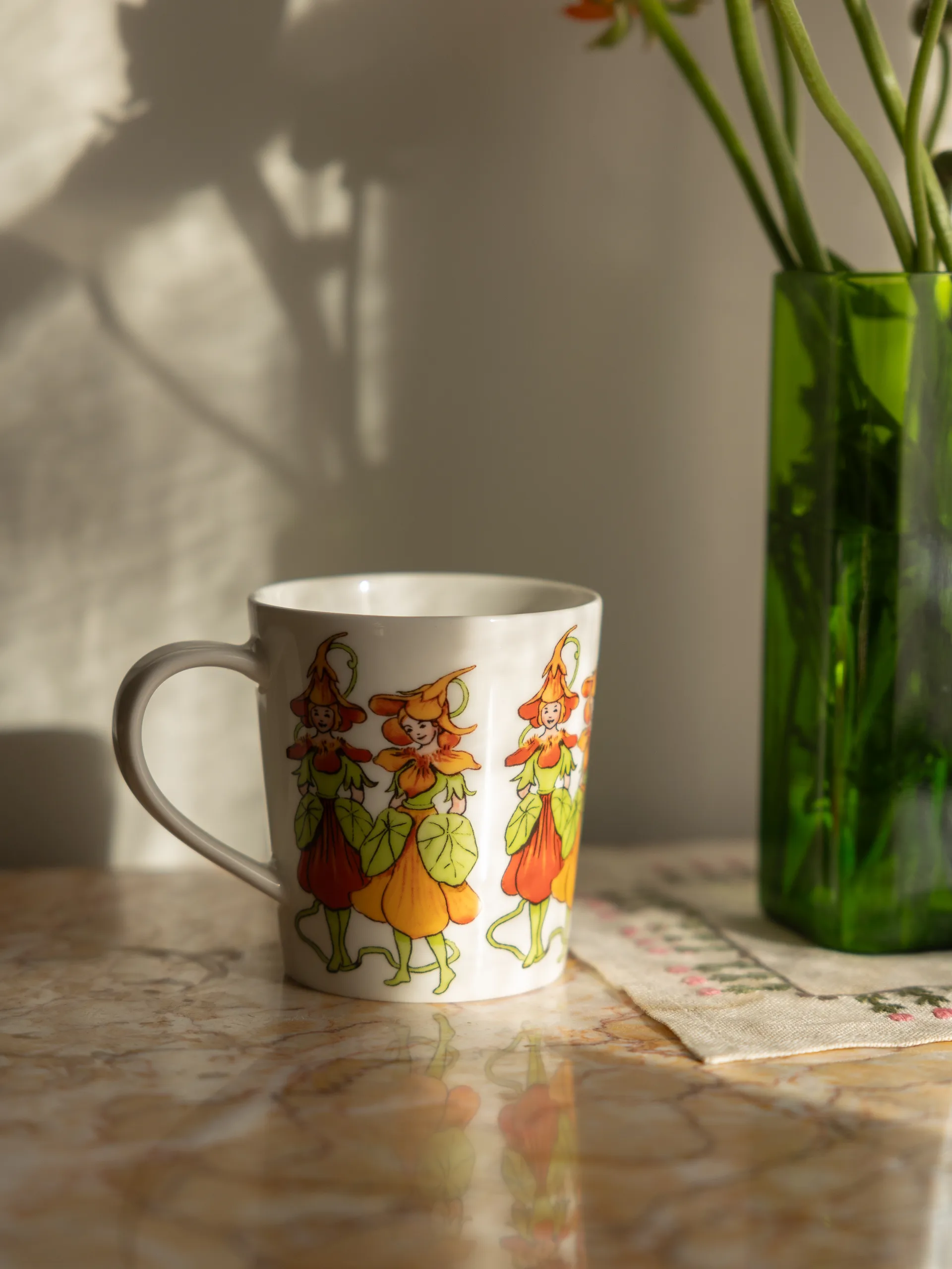 Taza Nasturtium con asa 40 cl, White Design House Stockholm