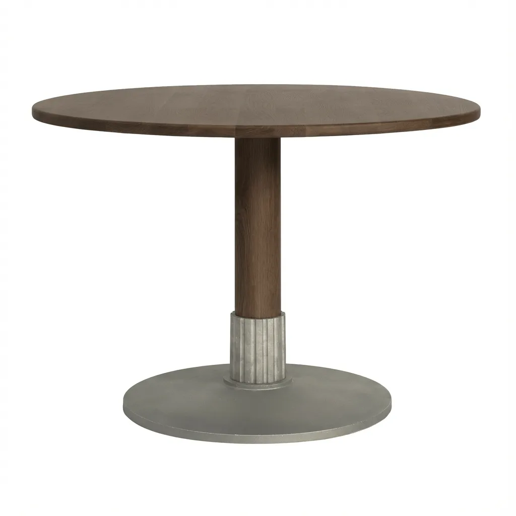 Tock Table mesa de comedor, Roble oscuro, Ø110x76 cm Design House Stockholm