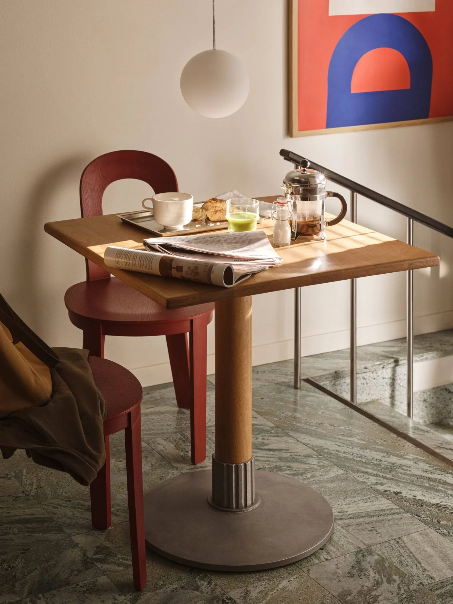 Tock Table mesa de comedor, Roble oscuro, 75x75x76 cm Design House Stockholm