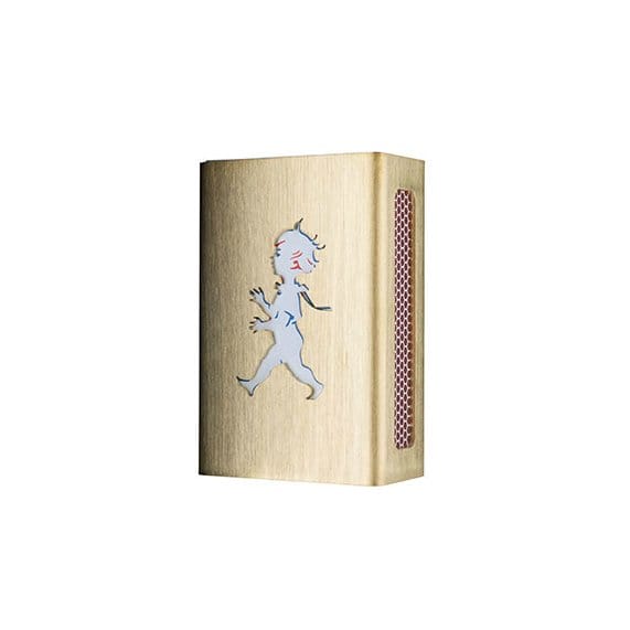 Caja de cerillas Hommage mini - latón - Design: Kristina Stark